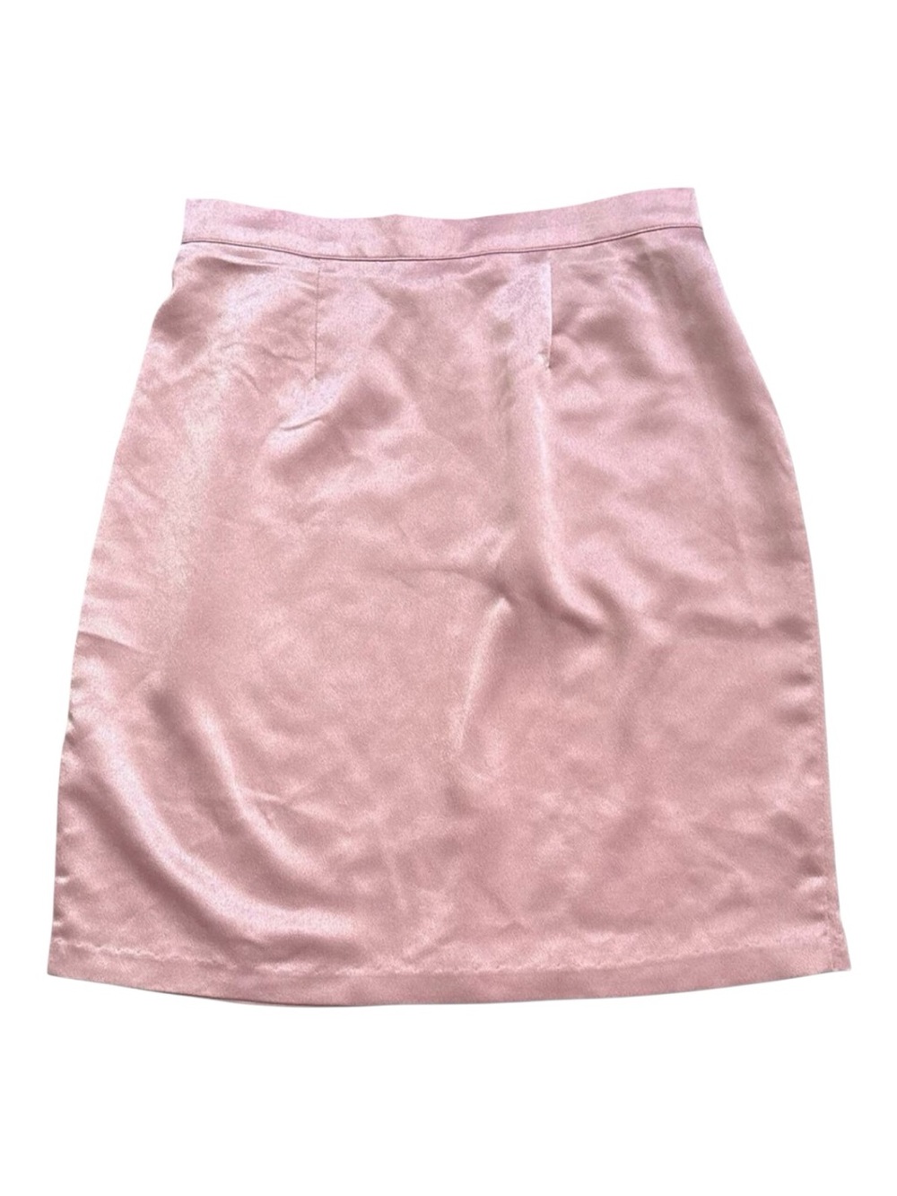 Shell Kepler Mini Skirt Womens L Vintage Pink Satin Elastic Waist Pull On Y2K